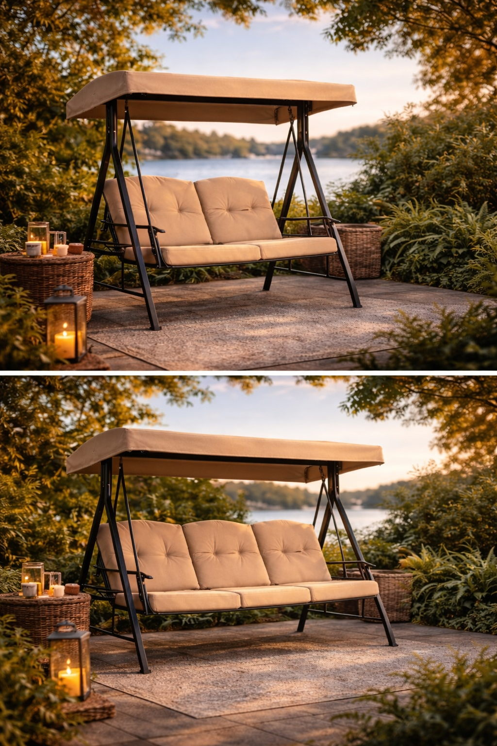 Outdoor Swing Chair for Garden and Patio (Double Seat)