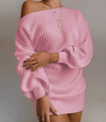 Off Shoulder Sweater Dress