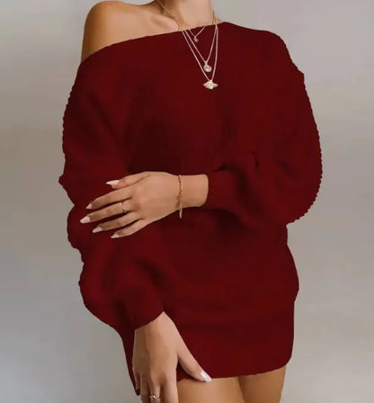 Off Shoulder Sweater Dress