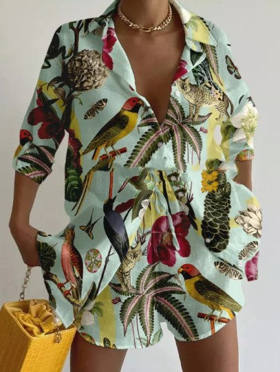 Summer Vacation Suit Casual 2-piece Set