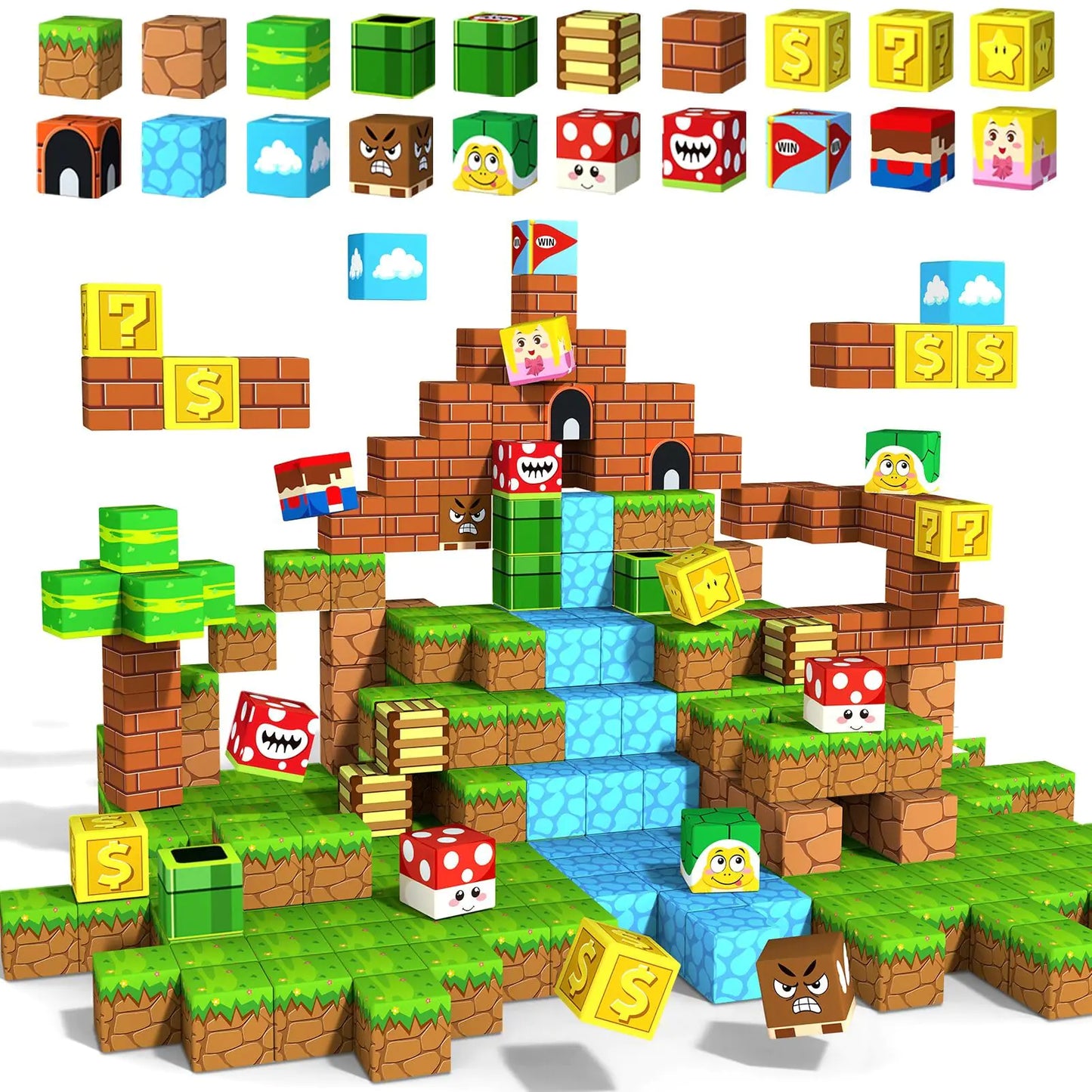 KAEILORU Magnetic Blocks Building Cubes Toys - Toddler Toys for 3+ Year Old Boys Girls 1.21 Inches Build Magnet Blocks Cubes Set Sensory Toys for Kids Ages 3-5 5-7