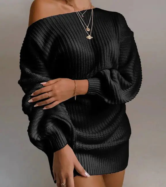 Off Shoulder Sweater Dress